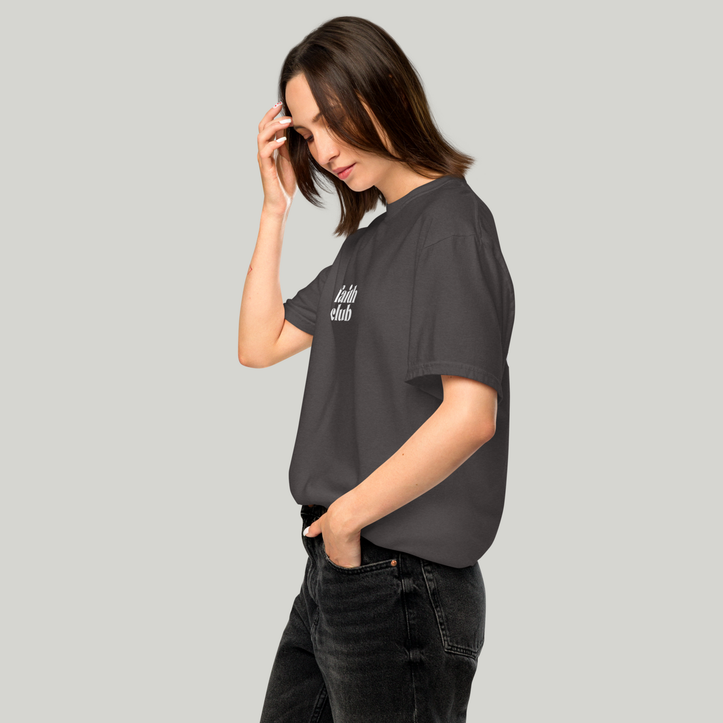 Faith Club Heavy Weight Relaxed Fit Graphic Tshirt