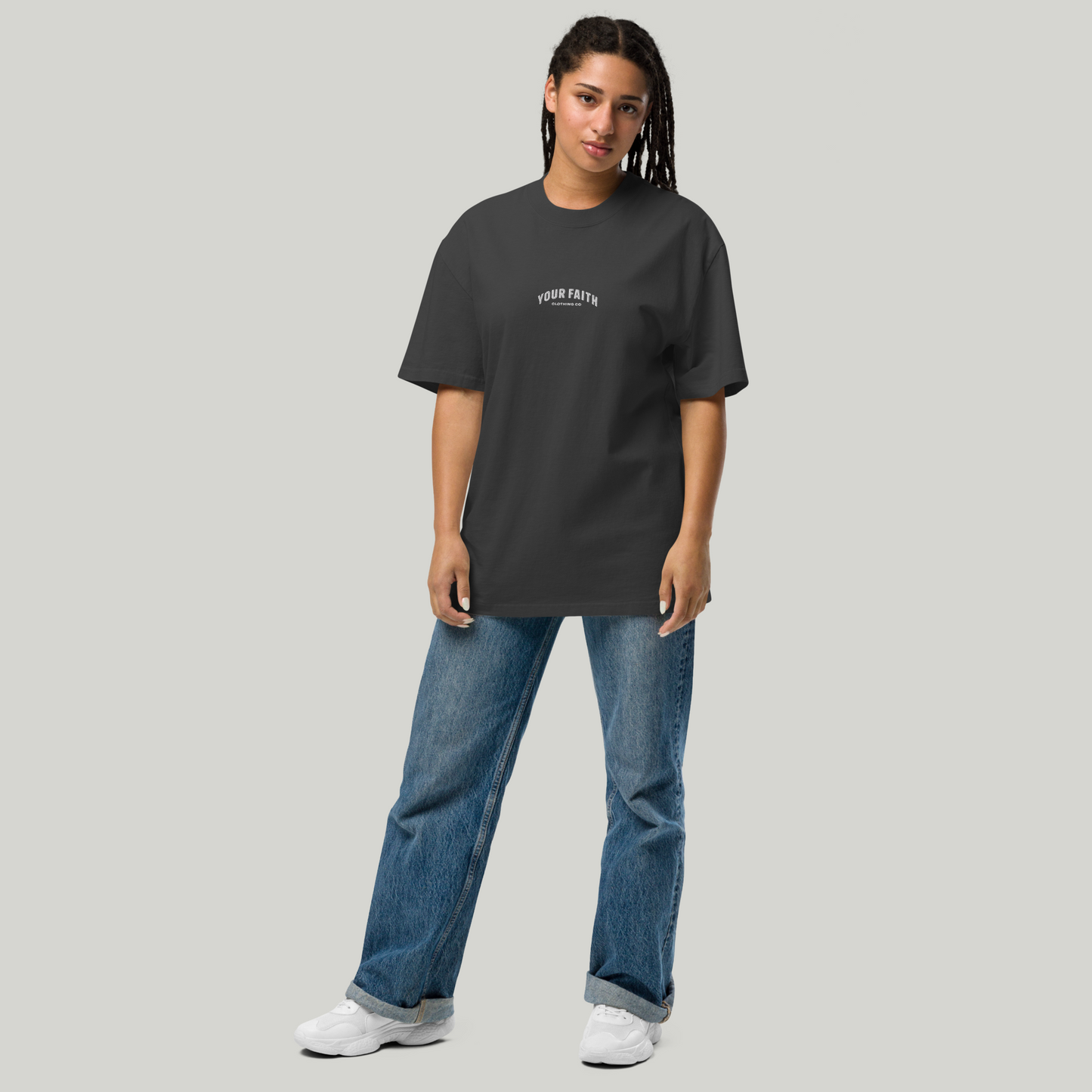 Your Faith Style Clothing Co Oversized Faded Tshirt