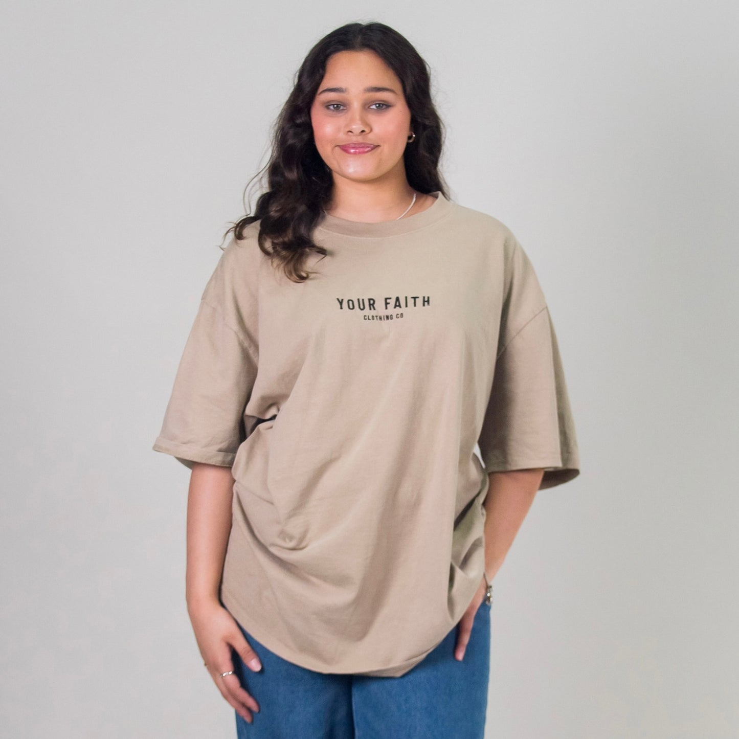 Your Faith Style Clothing Co Oversized Faded Tshirt