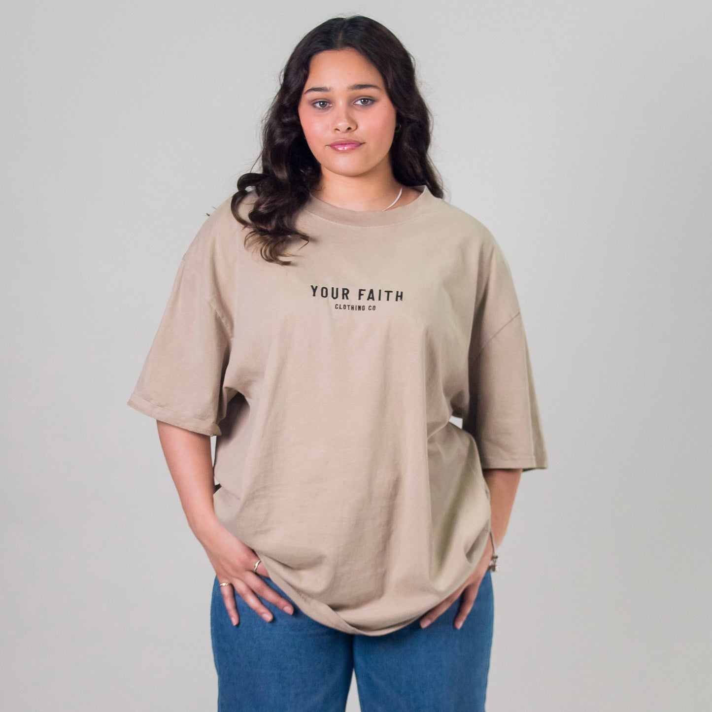 Your Faith Style Clothing Co Oversized Faded Tshirt