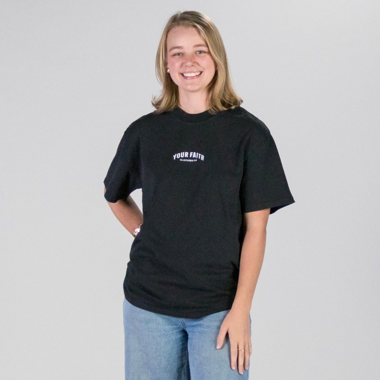 Your Faith Style Clothing Co Oversized Faded Tshirt